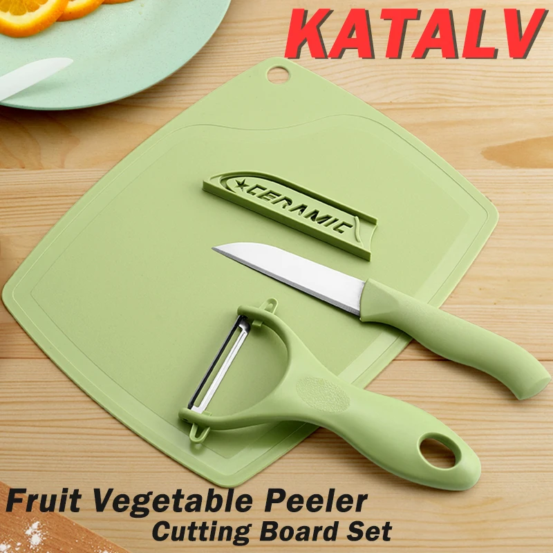 Fruit Vegetable Peeler Ceramic Knife Cutting Board Set Handheld Planer Stainless Steel Blade Potato Slicer Kitchen Accessories
Fruit Vegetable Peeler Ceramic Knife Cutting Board Set Handheld Planer Stainless Steel Blade Potato Slicer Kitchen Accessories