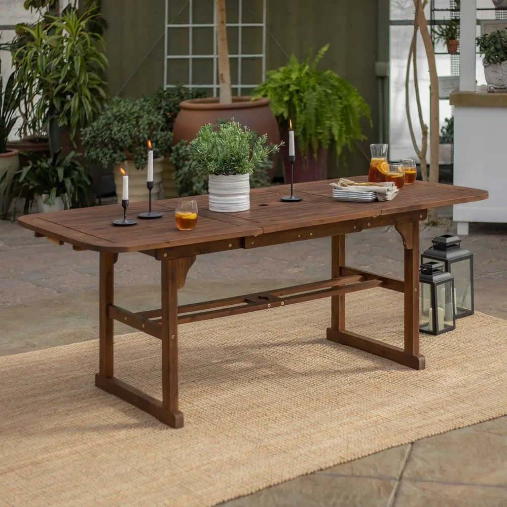 78 Inch Outdoor Table, Modern Solid Acacia Wood Slatted, 6-8 Person, Patio Table
78 Inch Outdoor Table, Modern Solid Acacia Wood Slatted, 6-8 Person, Patio Table
