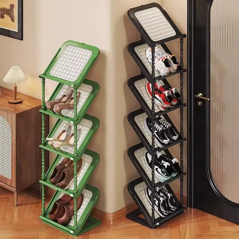 Medieval rattan shoe rack simple multi-layer household door small narrow shoe cabinet 2025 new entrance storage shoes
Medieval rattan shoe rack simple multi-layer household door small narrow shoe cabinet 2025 new entrance storage shoes