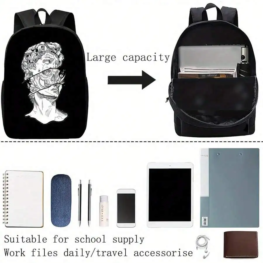 Large Capacity Backpack For School Travel Work Lightweight Polyester Bag With Adjustable Straps Spacious Compartment Front
Large Capacity Backpack For School Travel Work Lightweight Polyester Bag With Adjustable Straps Spacious Compartment Front
