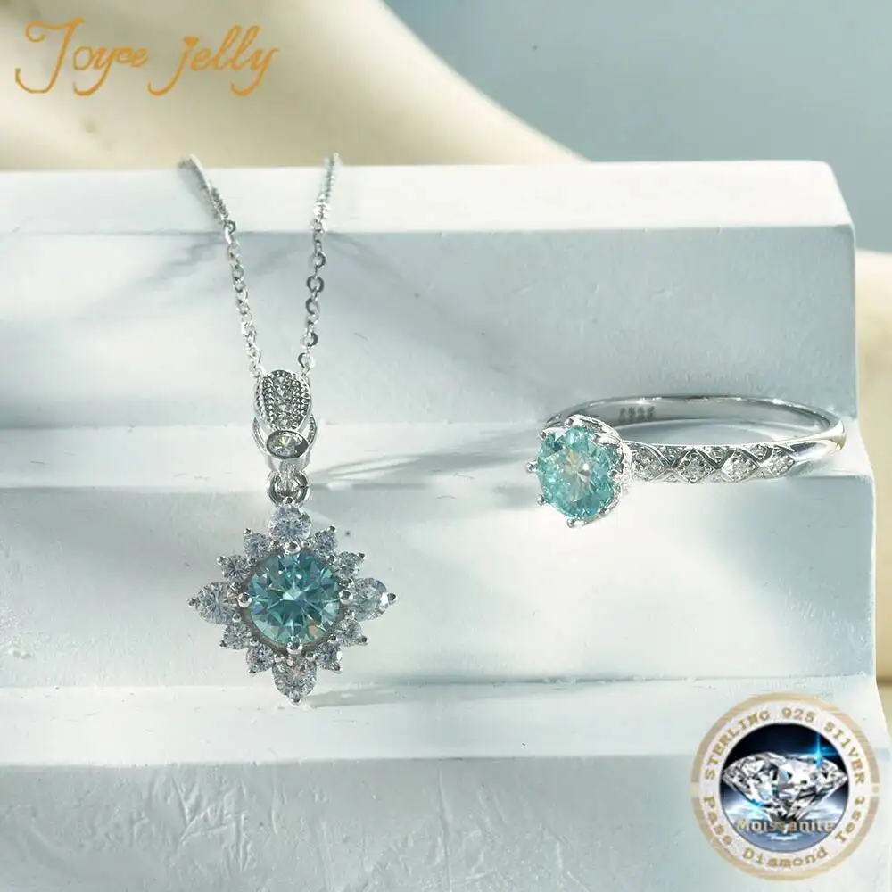 JoyceJelly Super Shine Moissanite Jewerly Set For Women S925 Sterling Silver Wedding Jewerly Female Luxury Jewelry Ring Necklace
JoyceJelly Super Shine Moissanite Jewerly Set For Women S925 Sterling Silver Wedding Jewerly Female Luxury Jewelry Ring Necklace