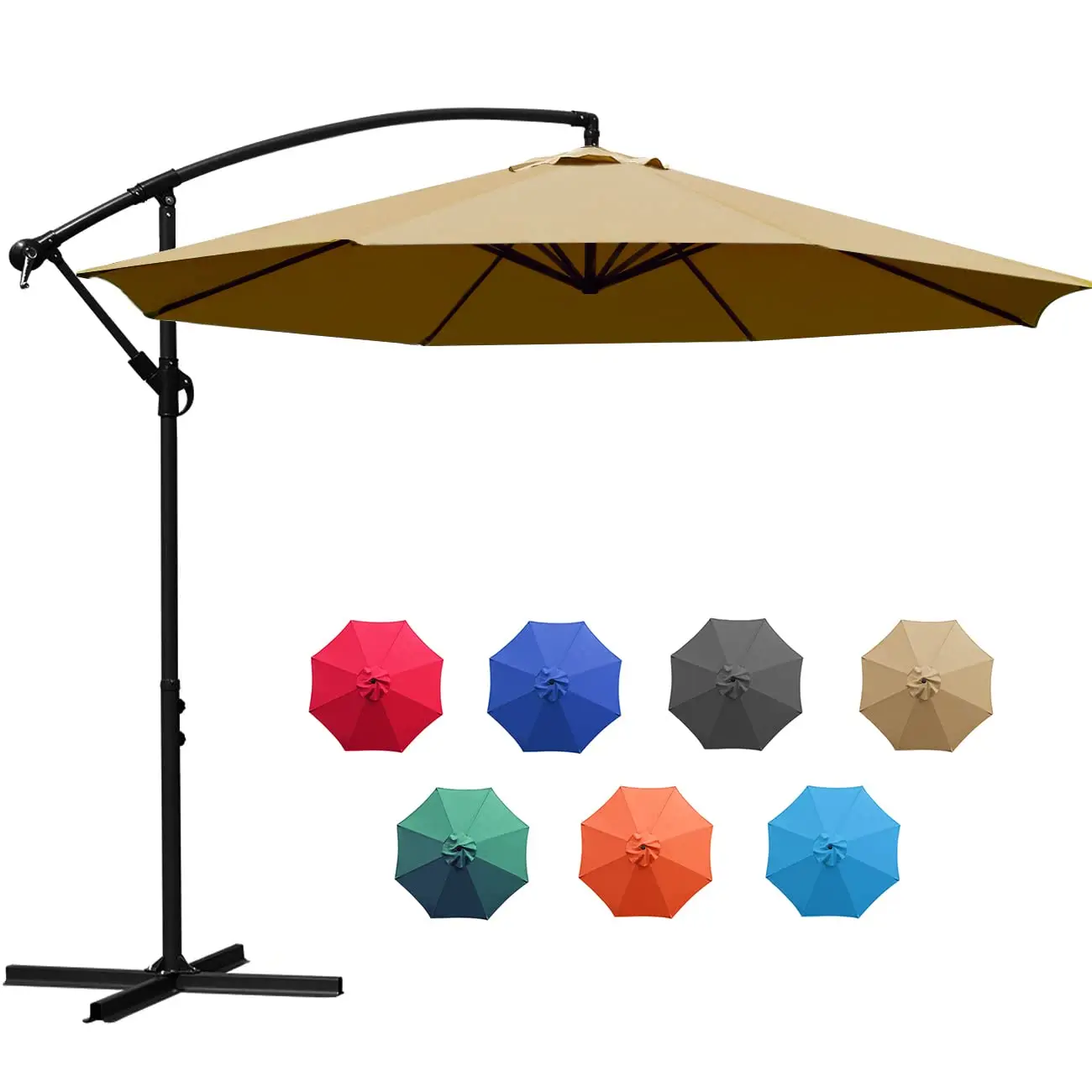 10Ft Outdoor Adjustable Offset Cantilever Hanging Patio Umbrella, Customized
10Ft Outdoor Adjustable Offset Cantilever Hanging Patio Umbrella, Customized