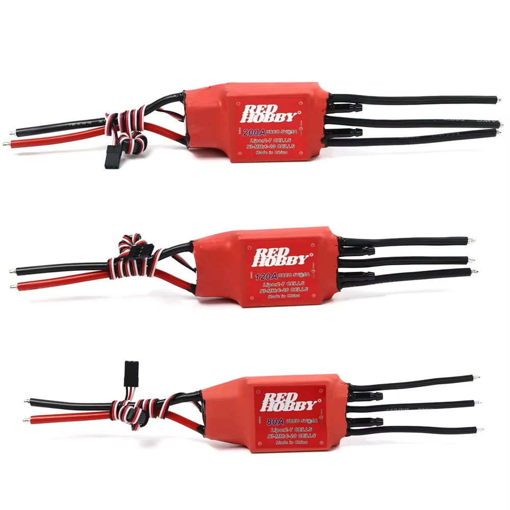 RedHobby ESC 80A 120A 200A Bidirectional Water-Cooled brushless ESC Two-Way ESC for RC Ship Pneumatic Underwater Prop
RedHobby ESC 80A 120A 200A Bidirectional Water-Cooled brushless ESC Two-Way ESC for RC Ship Pneumatic Underwater Prop