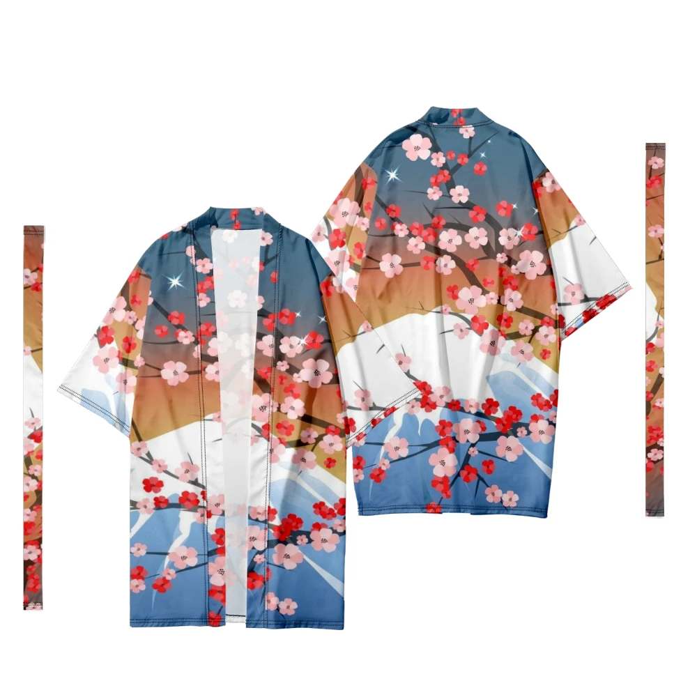 Men's Japanese Long Kimono Cardigan Samurai Costume Kimono Traditional Sakura Pattern Kimono Shirt Yukata Jacket 5
Men's Japanese Long Kimono Cardigan Samurai Costume Kimono Traditional Sakura Pattern Kimono Shirt Yukata Jacket 5