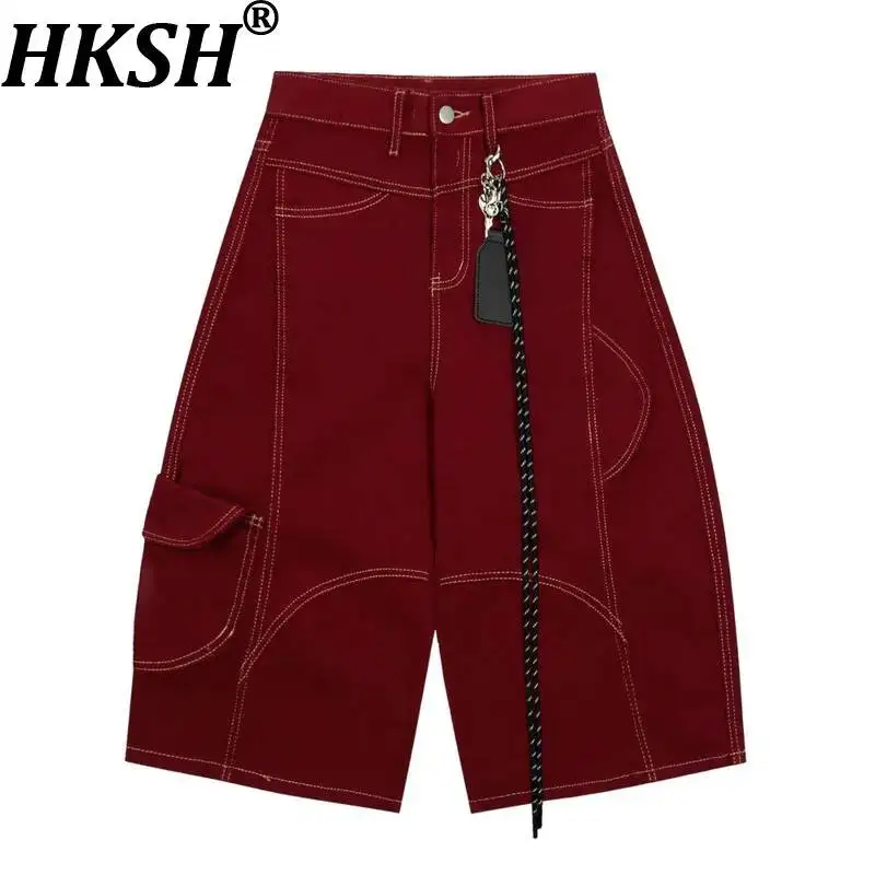 HKSH Spring Summer New Men Tide Punk Thread Pendant Shorts High Street Fashion Pocket Wide Leg Casual Capris Denim Pants HK22693
HKSH Spring Summer New Men Tide Punk Thread Pendant Shorts High Street Fashion Pocket Wide Leg Casual Capris Denim Pants HK22693