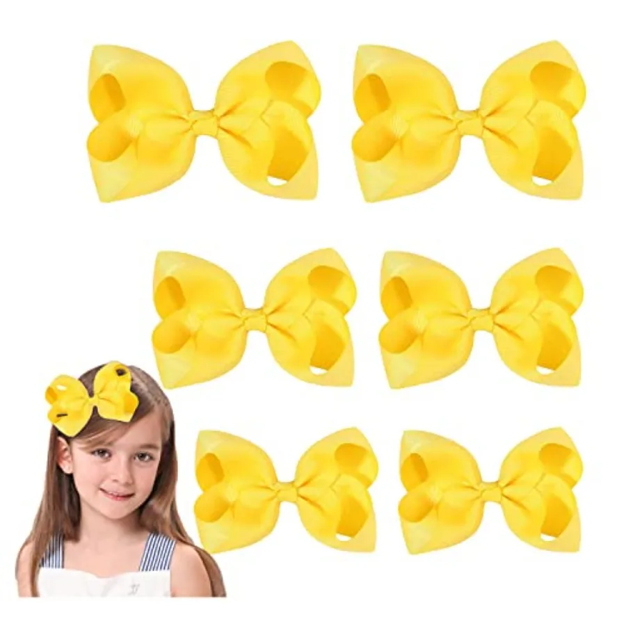 Hair Bow For Girls and Toddler - 6 pcs bows clips 6 inch ×2, 4 inch ×2, 3 inch ×2
Hair Bow For Girls and Toddler - 6 pcs bows clips 6 inch ×2, 4 inch ×2, 3 inch ×2
