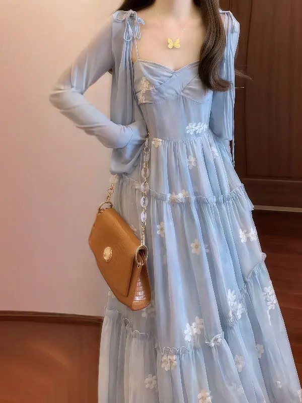 Beach Vaion Sle Embroidered Floral ter Dr Cardigan Two Piece Set Summer Beautiful Skirt Long Sve Cotton Suit
Beach Vaion Sle Embroidered Floral ter Dr Cardigan Two Piece Set Summer Beautiful Skirt Long Sve Cotton Suit