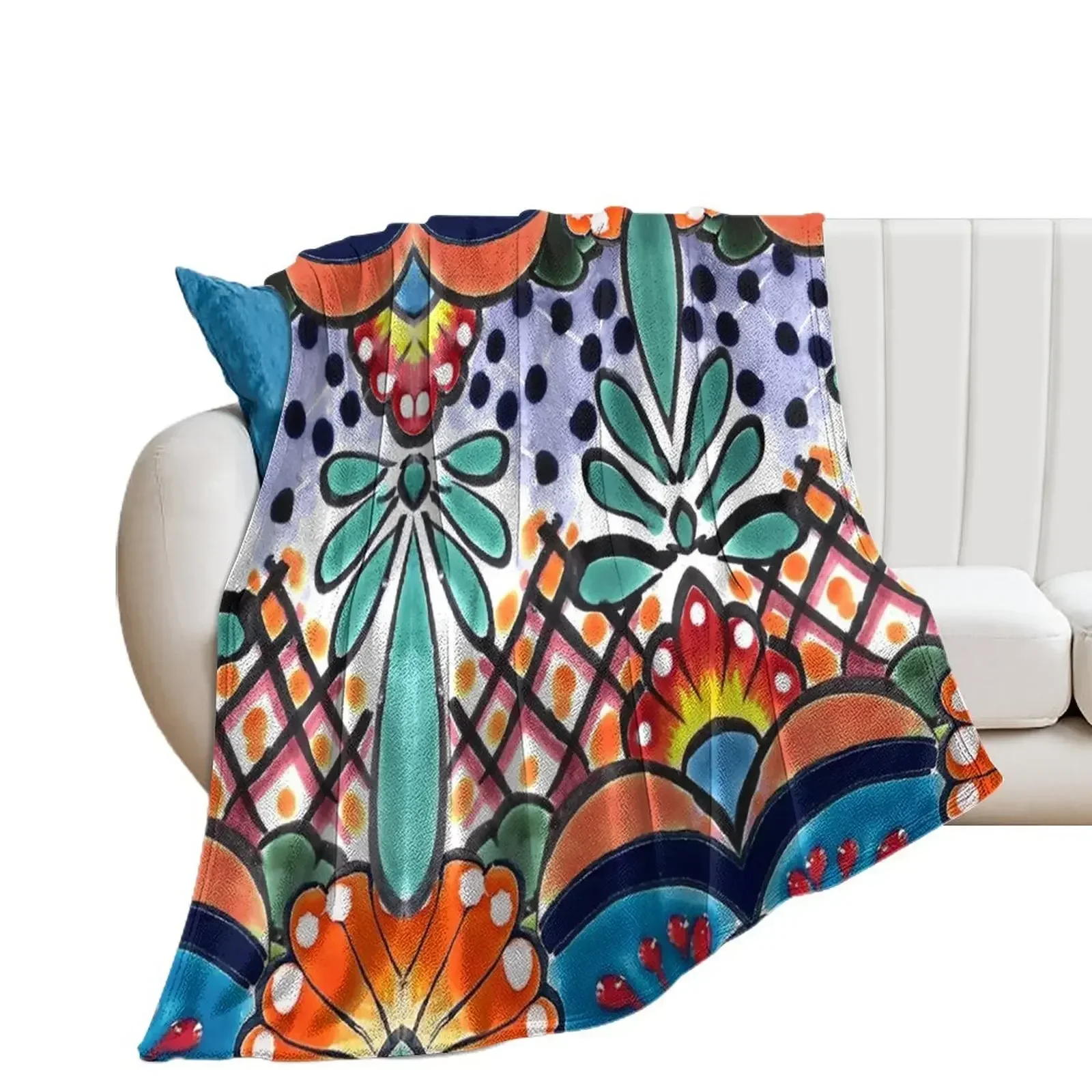 Colorful Talavera, Orange Accent, Mexican Tile Design Throw Blanket Soft Big Soft Plush Plaid cosplay anime Blankets
Colorful Talavera, Orange Accent, Mexican Tile Design Throw Blanket Soft Big Soft Plush Plaid cosplay anime Blankets