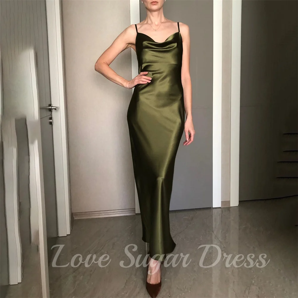 Simple Satin Evening Dresses Spaghetti Strap Long Formal Party Gowns Sexy Backless Casual Prom Dress for Women vestidos de noche
Simple Satin Evening Dresses Spaghetti Strap Long Formal Party Gowns Sexy Backless Casual Prom Dress for Women vestidos de noche