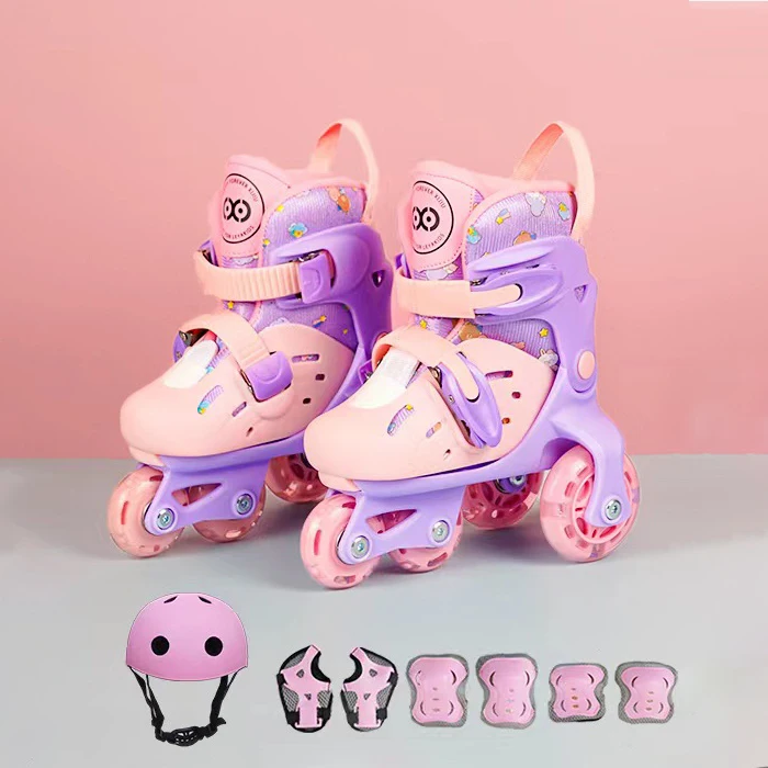 EACH Triangular Four Wheel Skates Roller Double Adjustable Children's Roller Skates Protective Gear Wholesale For Beginner Kids
EACH Triangular Four Wheel Skates Roller Double Adjustable Children's Roller Skates Protective Gear Wholesale For Beginner Kids