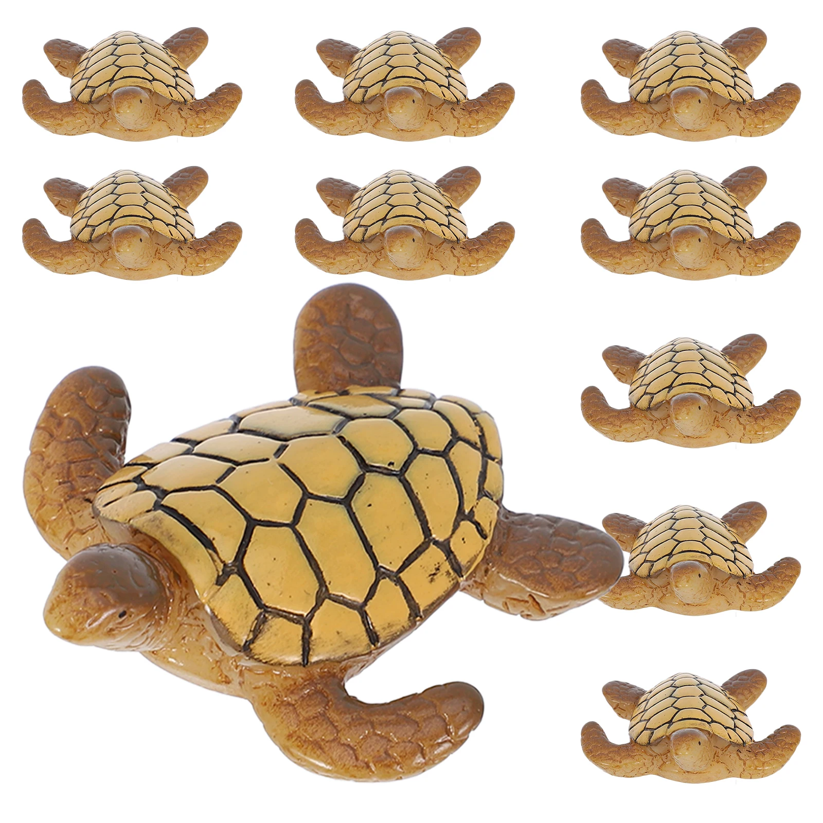 10 Pcs Miniature Sea Turtle Statue Resin Animals Decor Garden Miniatures Frogs Aquarium Décor Figurines Realistic Creative
10 Pcs Miniature Sea Turtle Statue Resin Animals Decor Garden Miniatures Frogs Aquarium Décor Figurines Realistic Creative