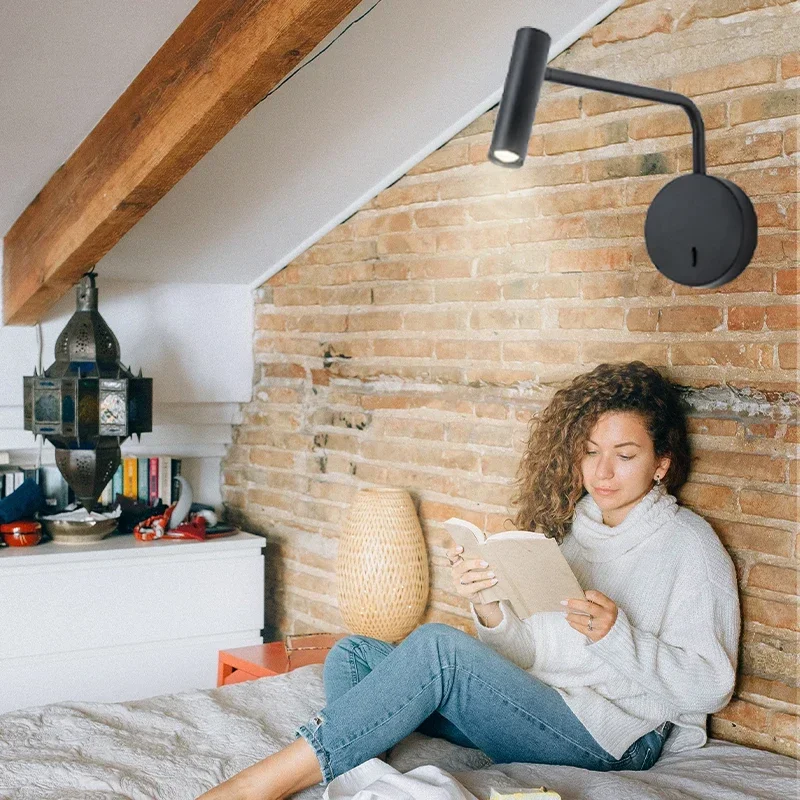 Nordic Simple Hotel Project Bedroom Round Open LED Reading Small Wall Light with Switch Rotating Spotlight
Nordic Simple Hotel Project Bedroom Round Open LED Reading Small Wall Light with Switch Rotating Spotlight