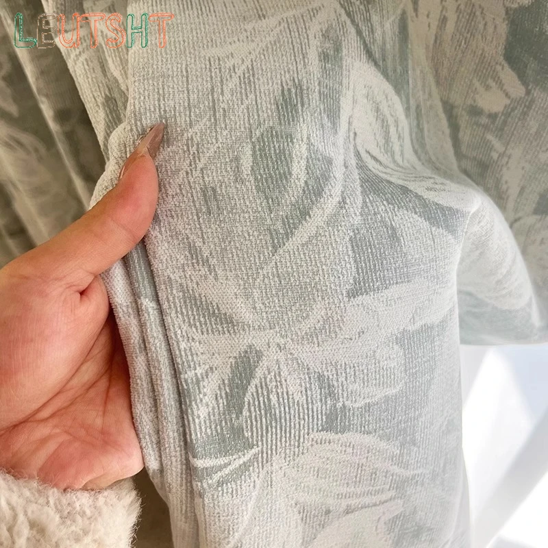 French Cream Romantic Relief Chenille High Precision Curtain Jacquard Haze Blue Curtains for Living Dining Room Bedroom Custom
French Cream Romantic Relief Chenille High Precision Curtain Jacquard Haze Blue Curtains for Living Dining Room Bedroom Custom