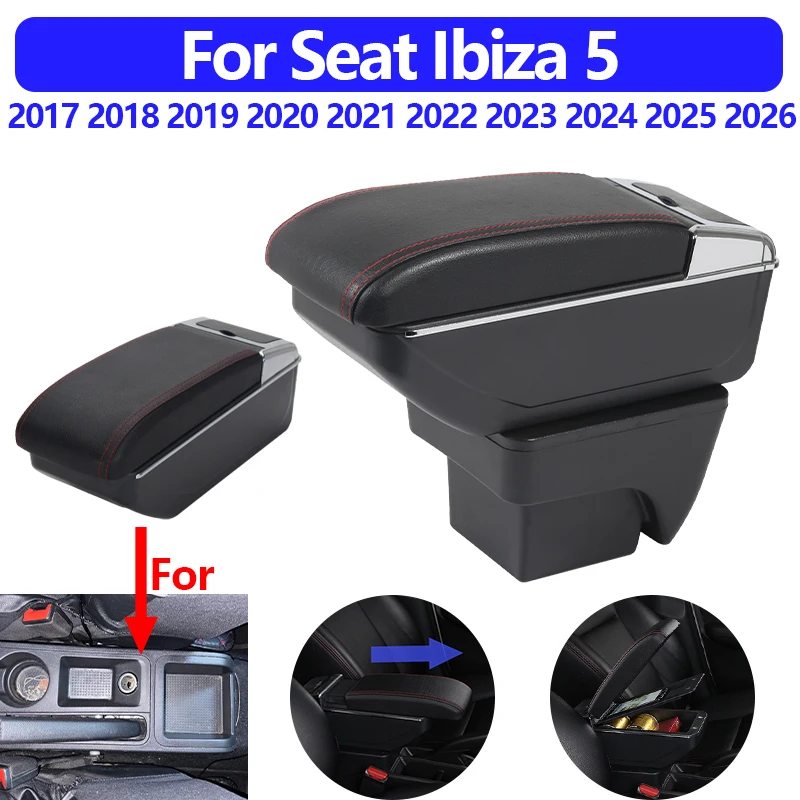 For SEAT Ibiza Mk5 6F 2017-2026 Armrest Box Center Console Storage Box Interior Retrofit Parts Accessories with Cup Holder
For SEAT Ibiza Mk5 6F 2017-2026 Armrest Box Center Console Storage Box Interior Retrofit Parts Accessories with Cup Holder