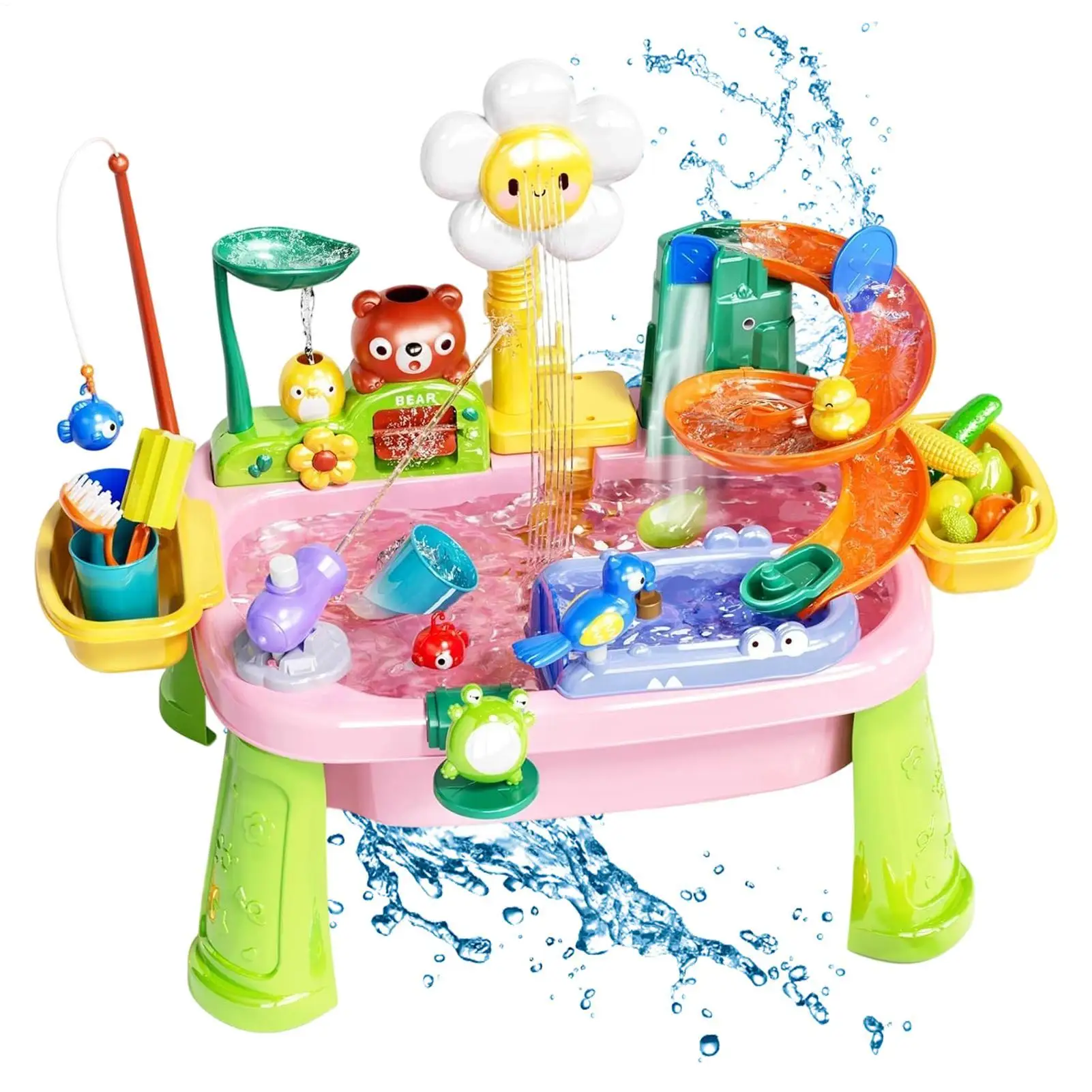 Electric Water Play Table for Kids, Detachable Summer Pool Toy with Pump, Outdoor Kitchen Sink Playset for Boys Girls Backyard
Electric Water Play Table for Kids, Detachable Summer Pool Toy with Pump, Outdoor Kitchen Sink Playset for Boys Girls Backyard