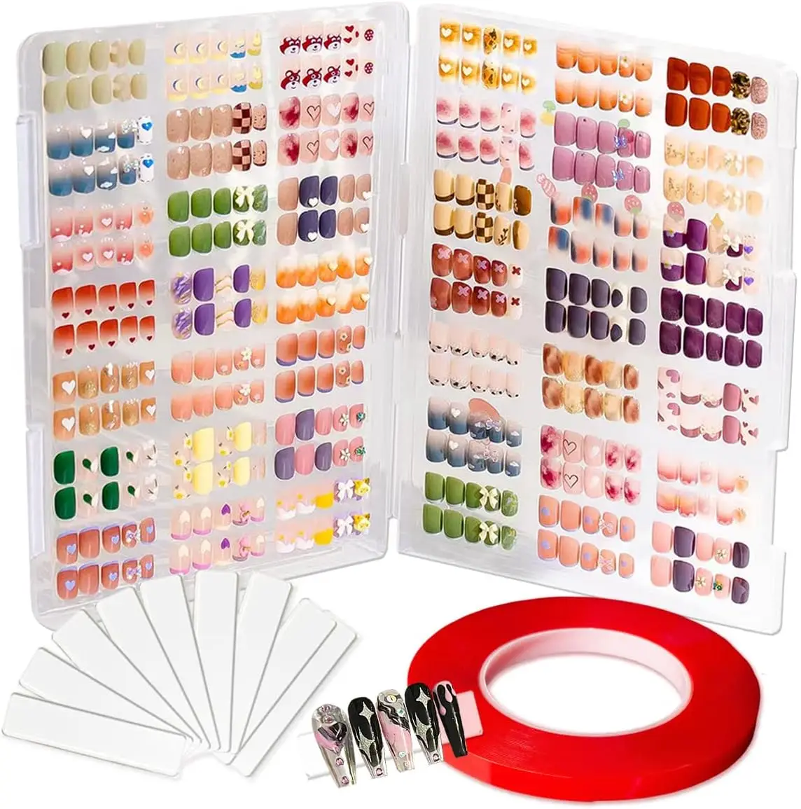 Large Clear Press on Nails Storage Box with Double-Sided Tape & 50 Display Stands
Large Clear Press on Nails Storage Box with Double-Sided Tape & 50 Display Stands