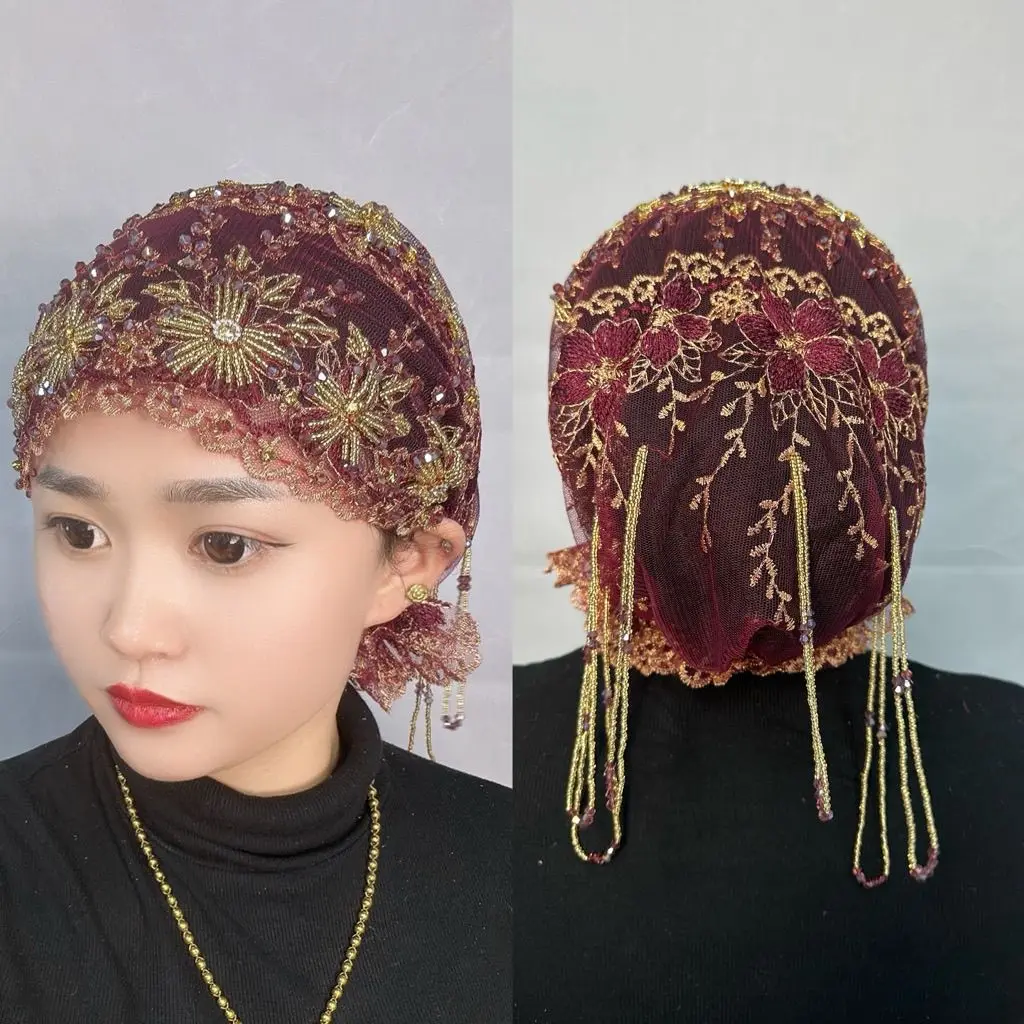 Роскошные женские хиджабы из сетчатой ткани, шляпа из бисера с вышивкой бриллиантами, универсальные шали, великолепная танцевальная вечеринка, девушка в Дубае
Роскошные женские хиджабы из сетчатой ткани, шляпа из бисера с вышивкой бриллиантами, универсальные шали, великолепная танцевальная вечеринка, девушка в Дубае