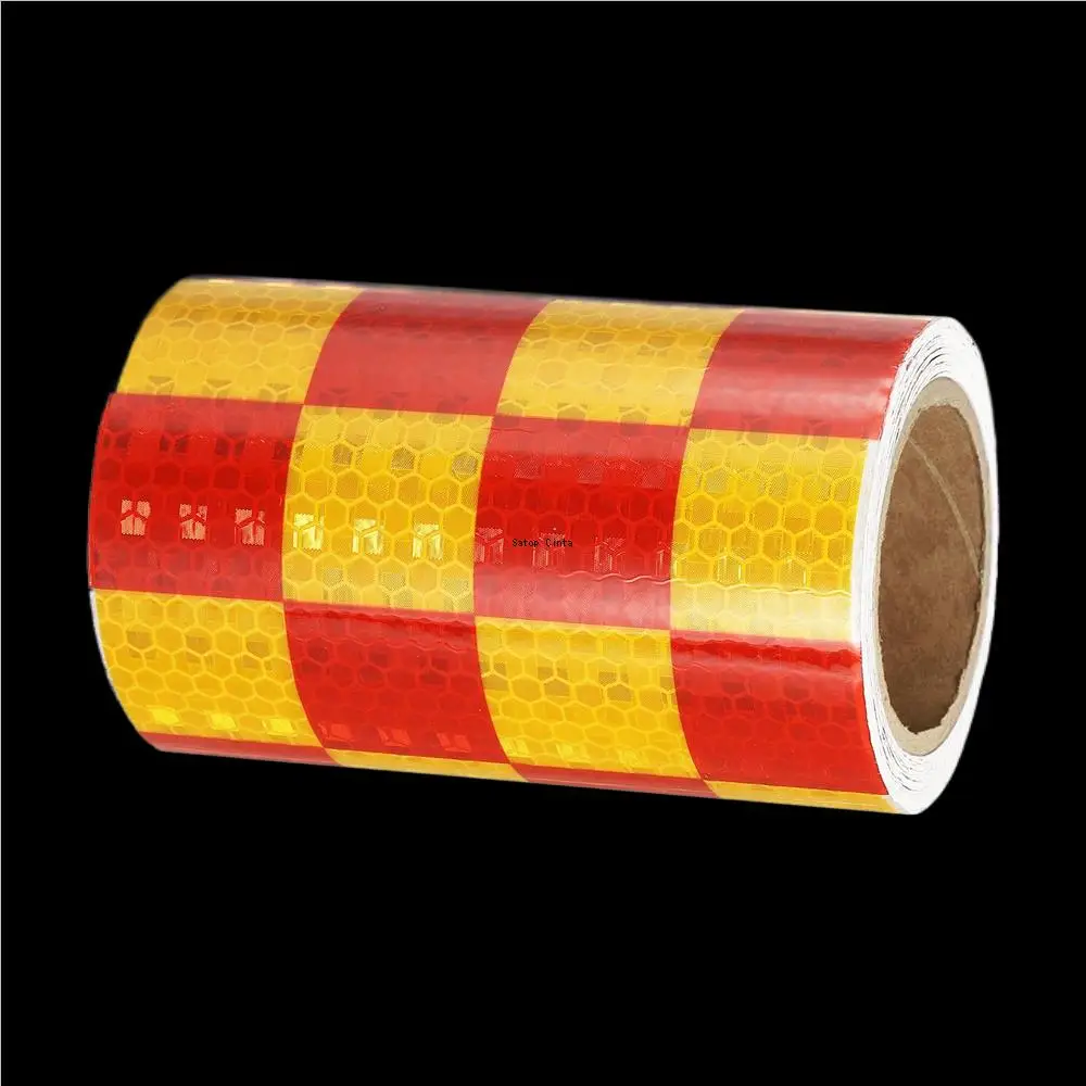 10cm*5m Waterproof Reflective Adhesive Tapes Self-Adhesive Yellow-Red High Visibility Safety Warning Grid Reflectors Car Sticker
10cm*5m Waterproof Reflective Adhesive Tapes Self-Adhesive Yellow-Red High Visibility Safety Warning Grid Reflectors Car Sticker