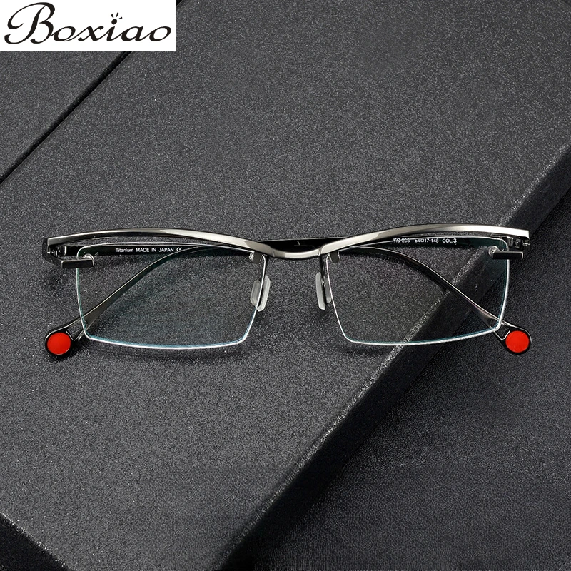 Shenzhen Personality Pure Titanium Glasses Frame 208 Fashion Square Half-frame Business Myopia Glasses for Men and Women.
Shenzhen Personality Pure Titanium Glasses Frame 208 Fashion Square Half-frame Business Myopia Glasses for Men and Women.