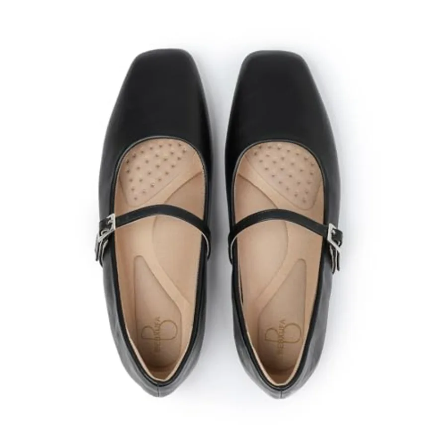 Women's Square Toe Mary Jane Ballet Flats Shoes with Adjustable Strap, Slip On Comfortable Work Flats, Soft Leather Dressy Shoe
Women's Square Toe Mary Jane Ballet Flats Shoes with Adjustable Strap, Slip On Comfortable Work Flats, Soft Leather Dressy Shoe