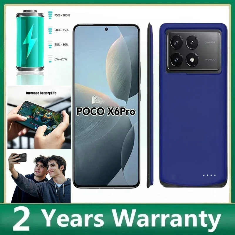 Новейший чехол-аккумулятор для Xiaomi Mi Poco X6 Pro X6 Neo, внешний аккумулятор 10000 мАч, чехол-павербанк для телефона PocoX6
Новейший чехол-аккумулятор для Xiaomi Mi Poco X6 Pro X6 Neo, внешний аккумулятор 10000 мАч, чехол-павербанк для телефона PocoX6