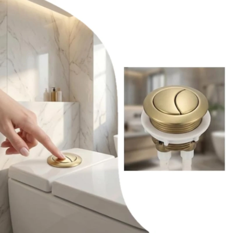 Dual Push Flush Toilet Button, 38MM Adjustable Toilet Water Tank Button, Replacement with Thread Diameter for Majority Toilets
Dual Push Flush Toilet Button, 38MM Adjustable Toilet Water Tank Button, Replacement with Thread Diameter for Majority Toilets