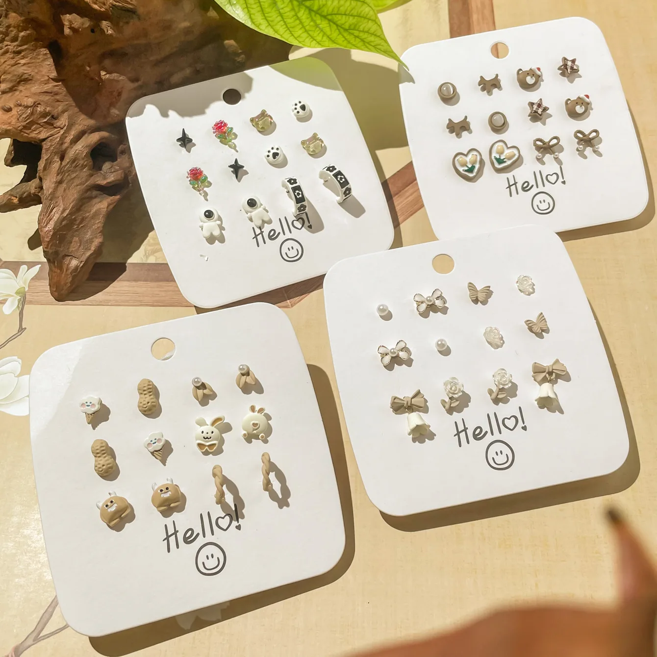 KADRUFI Khaki Color Cute Cartoon Heart Stud Earrings Set Korean Fashion for Women Girls Flower Bow Kpop Earring Jewelry Gift
KADRUFI Khaki Color Cute Cartoon Heart Stud Earrings Set Korean Fashion for Women Girls Flower Bow Kpop Earring Jewelry Gift
