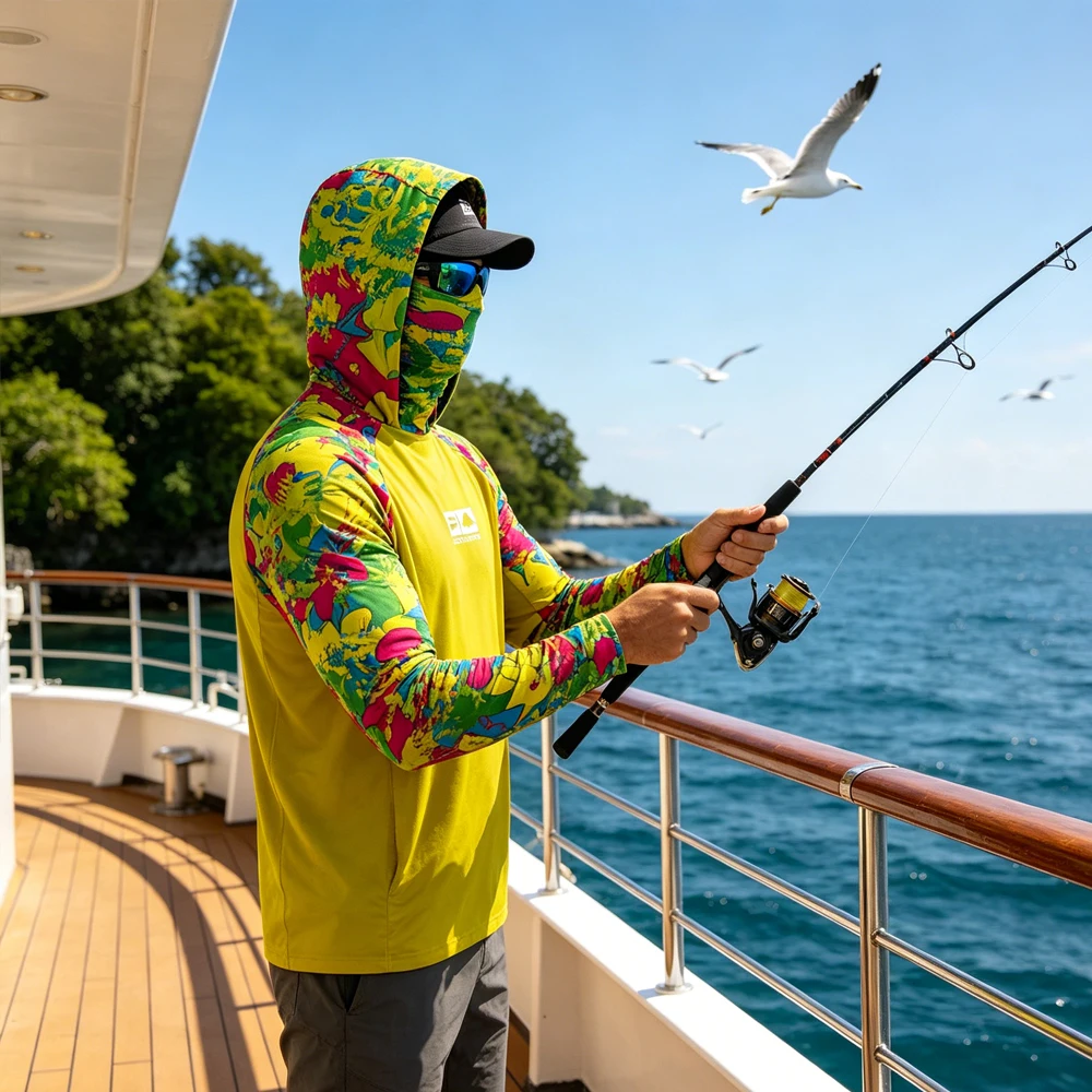 Long Sleeve Fishing Shirts UPF50+ Sun Protection Fishing Hoodies Quick Dry Fishing Wear Breathable Tops for Camping Fishing
Long Sleeve Fishing Shirts UPF50+ Sun Protection Fishing Hoodies Quick Dry Fishing Wear Breathable Tops for Camping Fishing