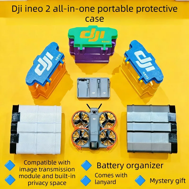 Compatible with DJI NEO 2 Drone — All-Around Shockproof 3D-Printed Protective Case — Portable Neck-Strap Travel Storage Bag
Compatible with DJI NEO 2 Drone — All-Around Shockproof 3D-Printed Protective Case — Portable Neck-Strap Travel Storage Bag