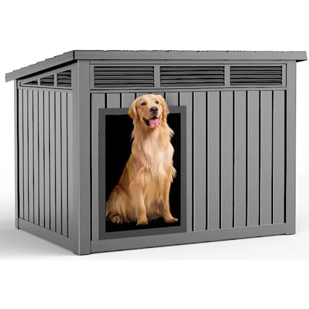 Indoor-outdoor Dog House with Weatherproof Roof and Removable Floor, Spacious Interior, 42.87 * 32.95 * 31.61 Inches
Indoor-outdoor Dog House with Weatherproof Roof and Removable Floor, Spacious Interior, 42.87 * 32.95 * 31.61 Inches