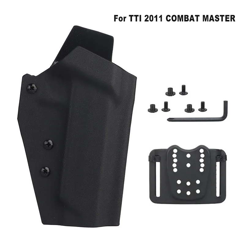 Tactical Kydex Gun Holster for TTI 2011 COMBAT MASTER Pistol Case Holster with Quick Release QLS 19 22 Waist Paddle Adapter
Tactical Kydex Gun Holster for TTI 2011 COMBAT MASTER Pistol Case Holster with Quick Release QLS 19 22 Waist Paddle Adapter