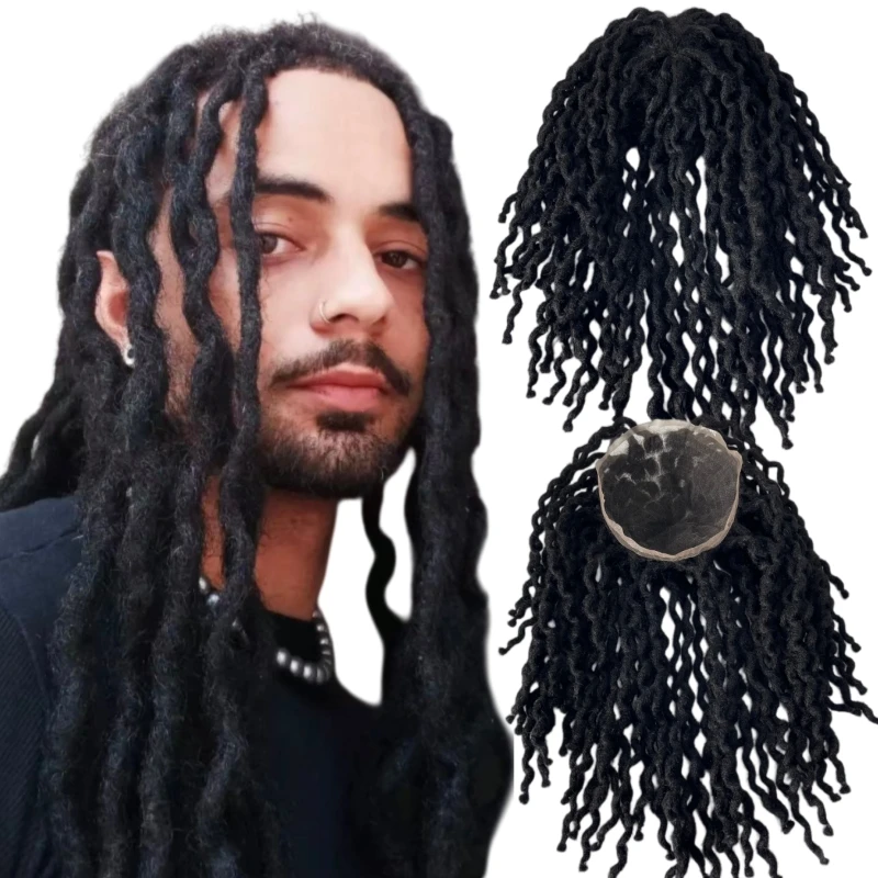 Brazilian Virgin Human Hair Replacement #1 Black Color 16inches Wave Dreadlocks Swiss Full Lace Toupee for Black Men
Brazilian Virgin Human Hair Replacement #1 Black Color 16inches Wave Dreadlocks Swiss Full Lace Toupee for Black Men