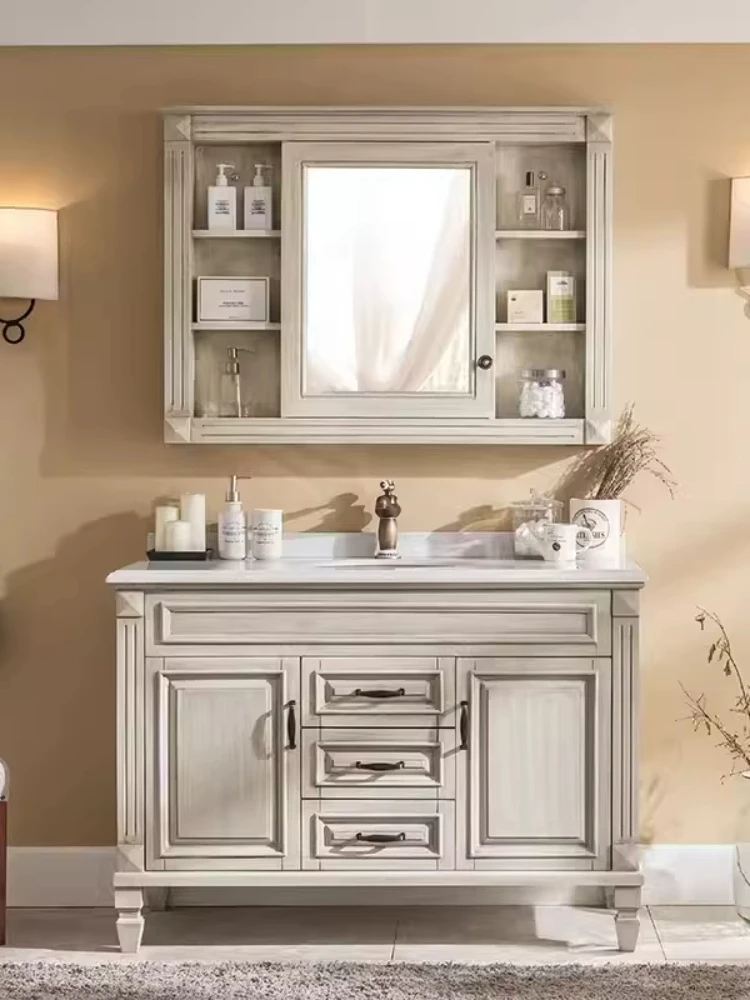 American oak bathroom cabinet combination solid wood floor-to-ceiling slate toilet washbasin cabinet
American oak bathroom cabinet combination solid wood floor-to-ceiling slate toilet washbasin cabinet