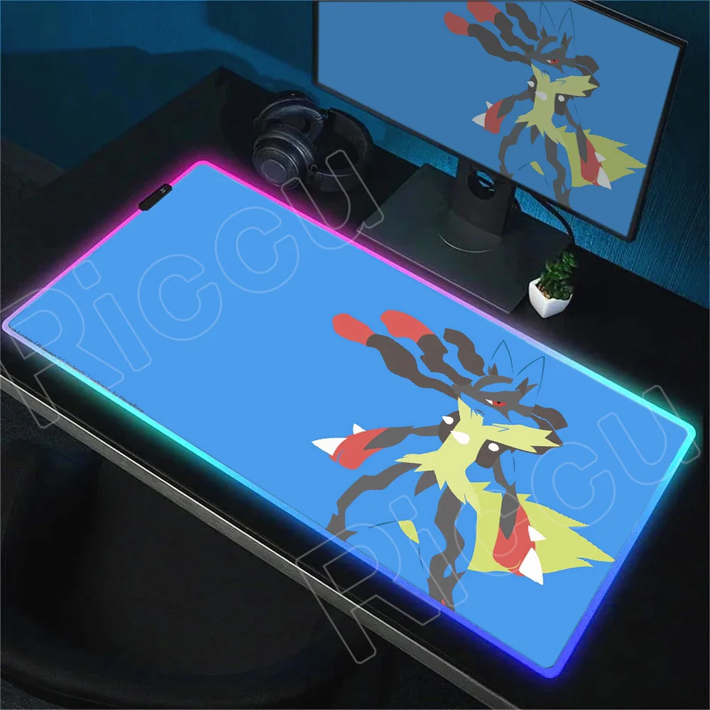 90x40cm RGB Mouse Pad Gamer Large Computer Notebook Pc Mousepad Xxl Carpet Game Accessories P-Pokemons Lucario Keyboard Desk Mat
90x40cm RGB Mouse Pad Gamer Large Computer Notebook Pc Mousepad Xxl Carpet Game Accessories P-Pokemons Lucario Keyboard Desk Mat