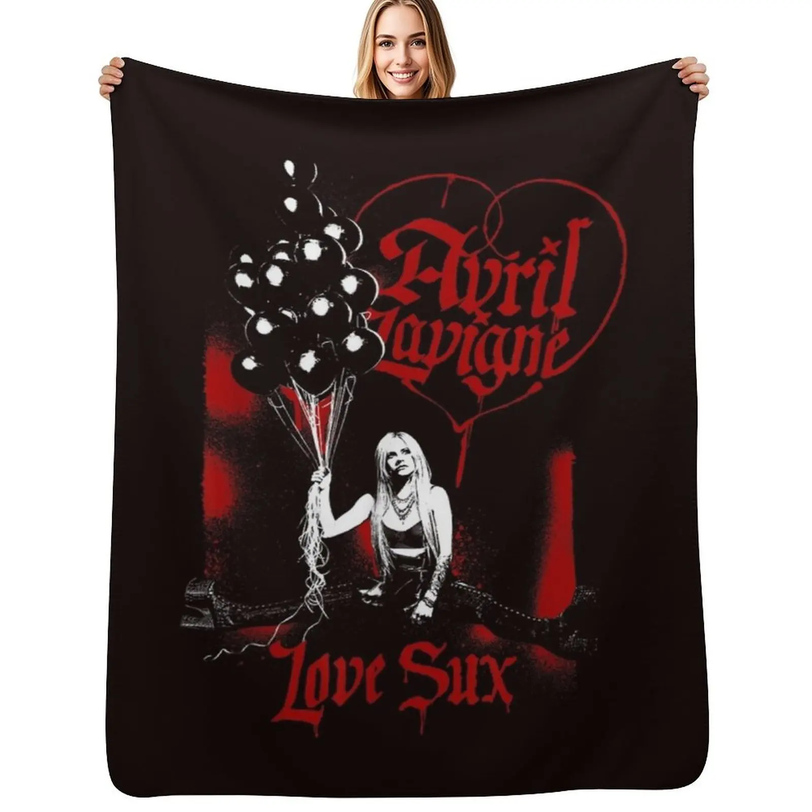 official avril lavigne love sux balloons Throw Blanket Cozy Throw Blanket for Bed Sofa Chair
official avril lavigne love sux balloons Throw Blanket Cozy Throw Blanket for Bed Sofa Chair