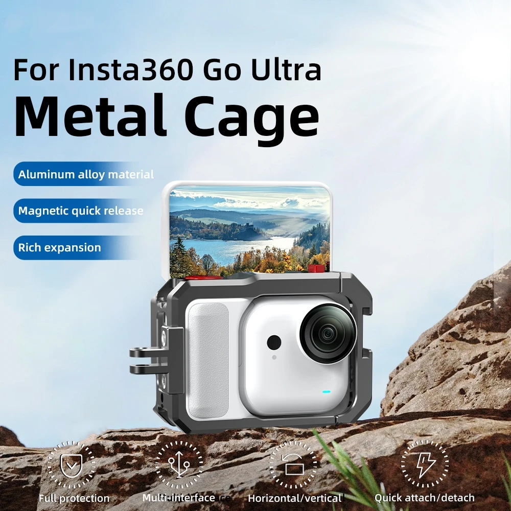 For Insta360 Go Ultra Protective Case, Metal Frame Action Camera Accessory ,Expansion Quick-Release Accessory
For Insta360 Go Ultra Protective Case, Metal Frame Action Camera Accessory ,Expansion Quick-Release Accessory