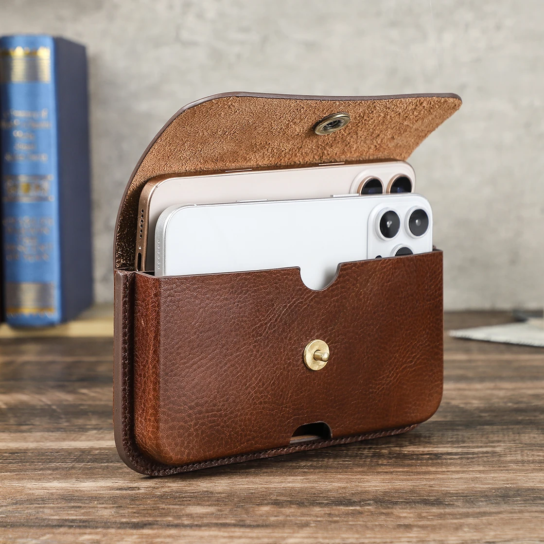 Leather Waist Phone Case Bag for 5.4-6.9 inch iPhone 17 16 15 14 13 Pro Max Samsung S24 S23 Huawei Phone Holster with Belt Clip
Leather Waist Phone Case Bag for 5.4-6.9 inch iPhone 17 16 15 14 13 Pro Max Samsung S24 S23 Huawei Phone Holster with Belt Clip