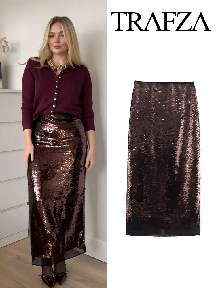 TRAFZA Women Summer Fashion Skirts Bead Decoration High Waist Slit Hem Side Zipper Hip Covering Skirt Female Elegant Midi Skirts
TRAFZA Women Summer Fashion Skirts Bead Decoration High Waist Slit Hem Side Zipper Hip Covering Skirt Female Elegant Midi Skirts