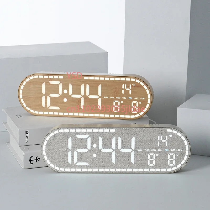Wood Grain LED Electronic Clock Multifunctional Stand & Wall Mount for Home
Wood Grain LED Electronic Clock Multifunctional Stand & Wall Mount for Home