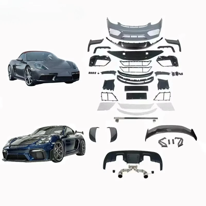 High Quality Body Kit for 17-19 718 Cayman Boxster Modified Front and Rear Bumpers Rear Wing Rear Spoiler
High Quality Body Kit for 17-19 718 Cayman Boxster Modified Front and Rear Bumpers Rear Wing Rear Spoiler