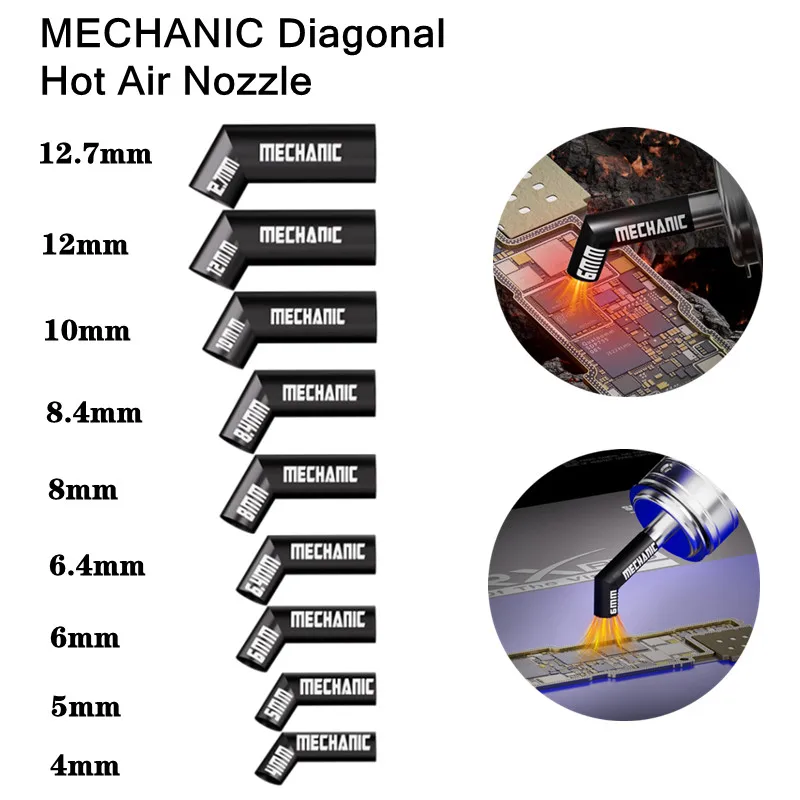 MECHANIC 4/5/6/6.4/8/8.4/10/12/12.7mm Hot Air Nozzle Sleeve for 861 PCB Welding Repair Integrated Elbow Heat Tool Station Mouth
MECHANIC 4/5/6/6.4/8/8.4/10/12/12.7mm Hot Air Nozzle Sleeve for 861 PCB Welding Repair Integrated Elbow Heat Tool Station Mouth