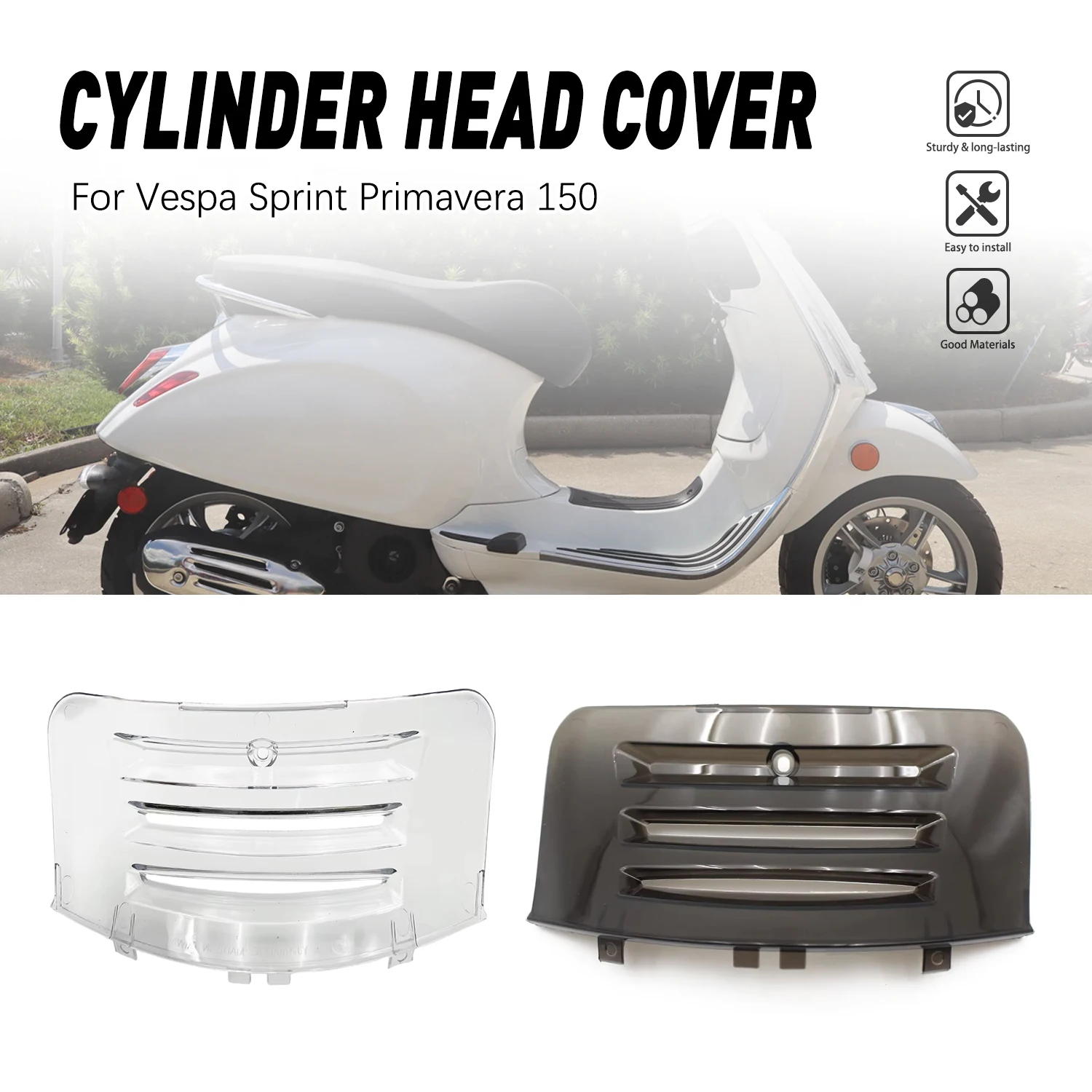 For Vespa Sprint Primavera 150 2018 2023 Clear Scooter Cylinder Head Cover Air Intake Trim
For Vespa Sprint Primavera 150 2018 2023 Clear Scooter Cylinder Head Cover Air Intake Trim