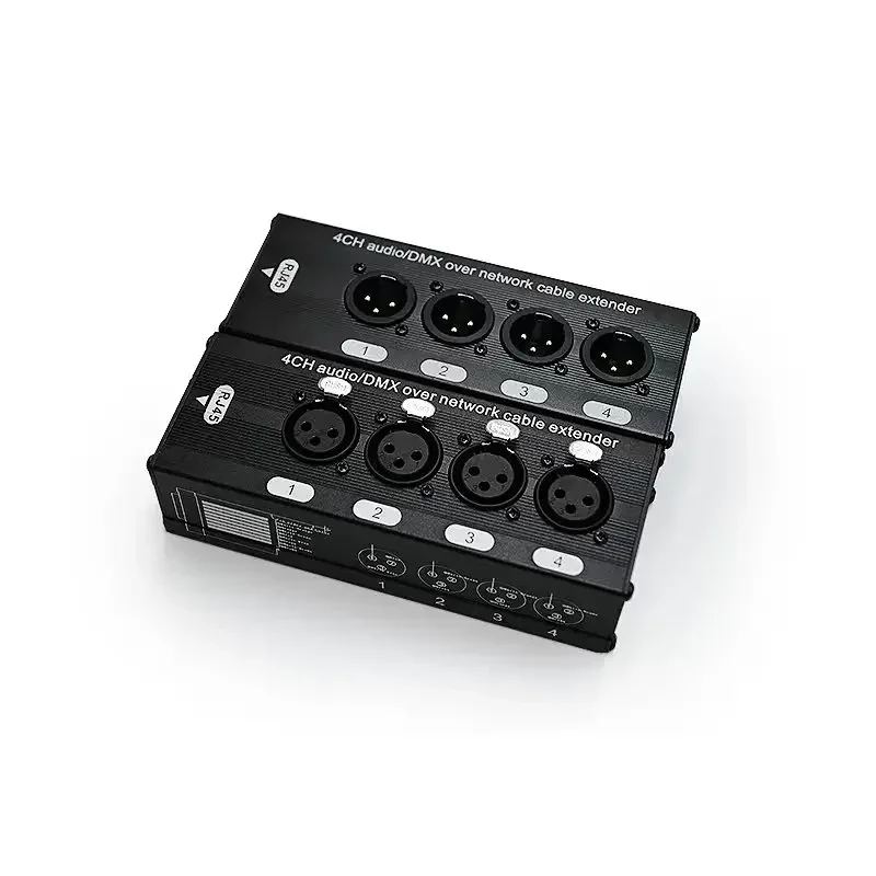 4-Channel 3-Pin XLR Audio and DMX512 over Network Cable Extender, DMX512 Network Signal Extender Male or Female
4-Channel 3-Pin XLR Audio and DMX512 over Network Cable Extender, DMX512 Network Signal Extender Male or Female