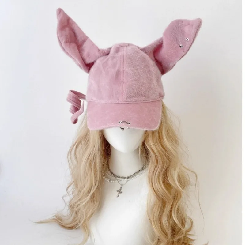 Korean Pink Pig 2025 Niche Design Variable Styling Rabbit Ears Baseball Cap Punk Rivet Peaked Baseball Cap
Korean Pink Pig 2025 Niche Design Variable Styling Rabbit Ears Baseball Cap Punk Rivet Peaked Baseball Cap