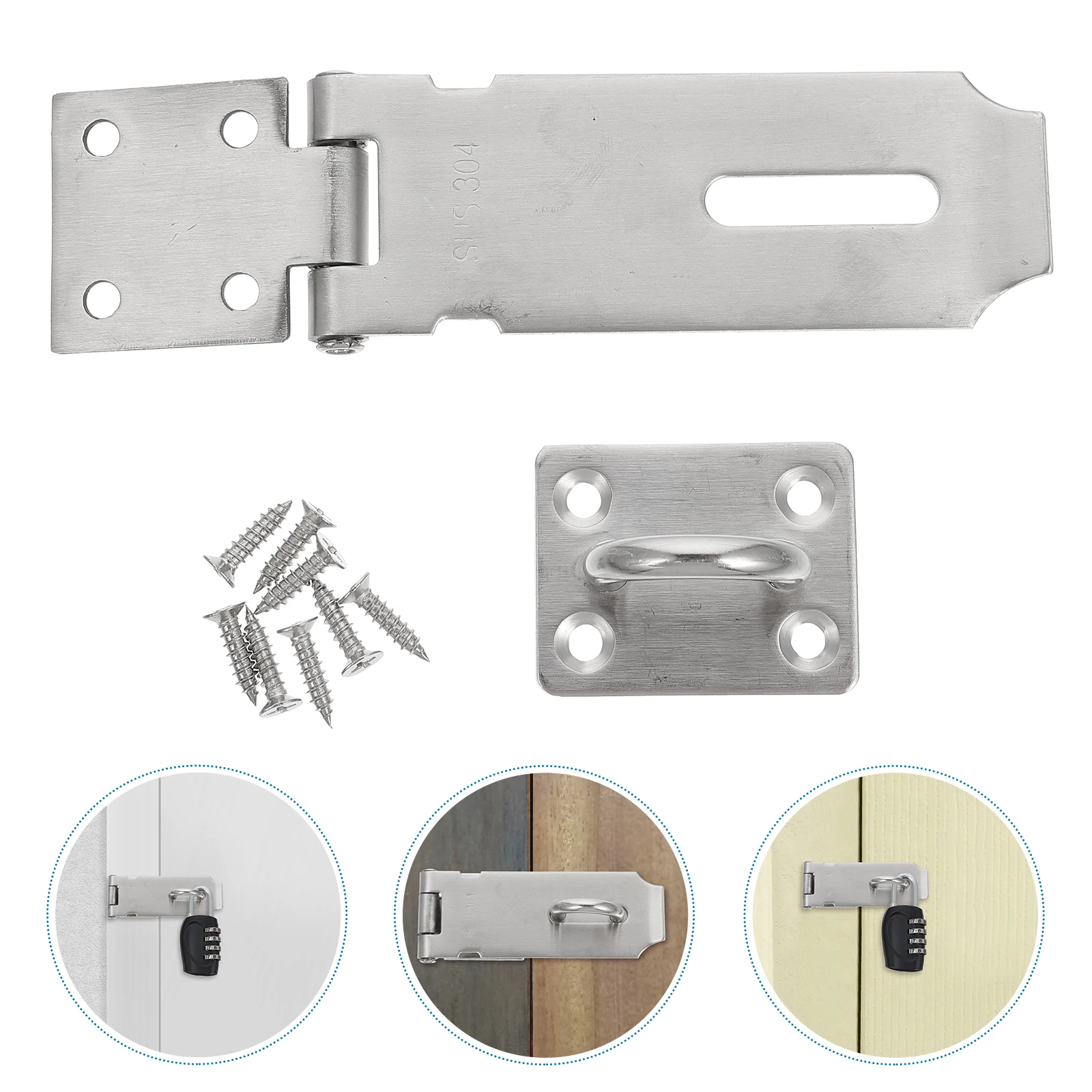 Stainless Steel Door Buckle Gate Latch Heavy Duty Lock Security Locks Hasp 304 Clasp
Stainless Steel Door Buckle Gate Latch Heavy Duty Lock Security Locks Hasp 304 Clasp