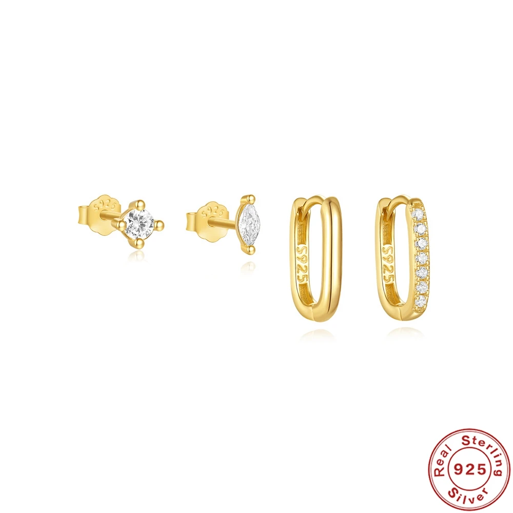 AIDE 925 Sterling Silver Korea Simple Square Zircon Earrings Set Round Huggies Earrings For Women Birthday Party Jewelry Gifts
AIDE 925 Sterling Silver Korea Simple Square Zircon Earrings Set Round Huggies Earrings For Women Birthday Party Jewelry Gifts
