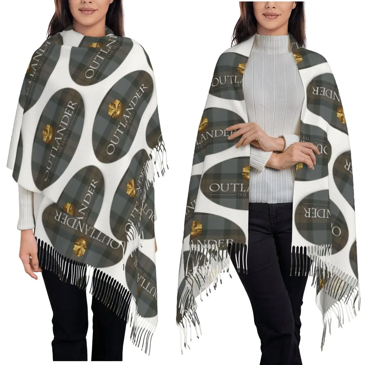 Кожаный и тартан Sassenach Dragonfly, современный клетчатый шарф с текстурой в клетку, шарфы с кисточками, женские шали и накидки, большая шаль
Кожаный и тартан Sassenach Dragonfly, современный клетчатый шарф с текстурой в клетку, шарфы с кисточками, женские шали и накидки, большая шаль