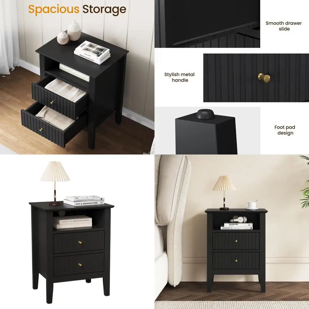 Современная деревянная тумбочка с 2 ящиками, компактный приставной столик для хранения вещей для спальни и гостиной
Современная деревянная тумбочка с 2 ящиками, компактный приставной столик для хранения вещей для спальни и гостиной