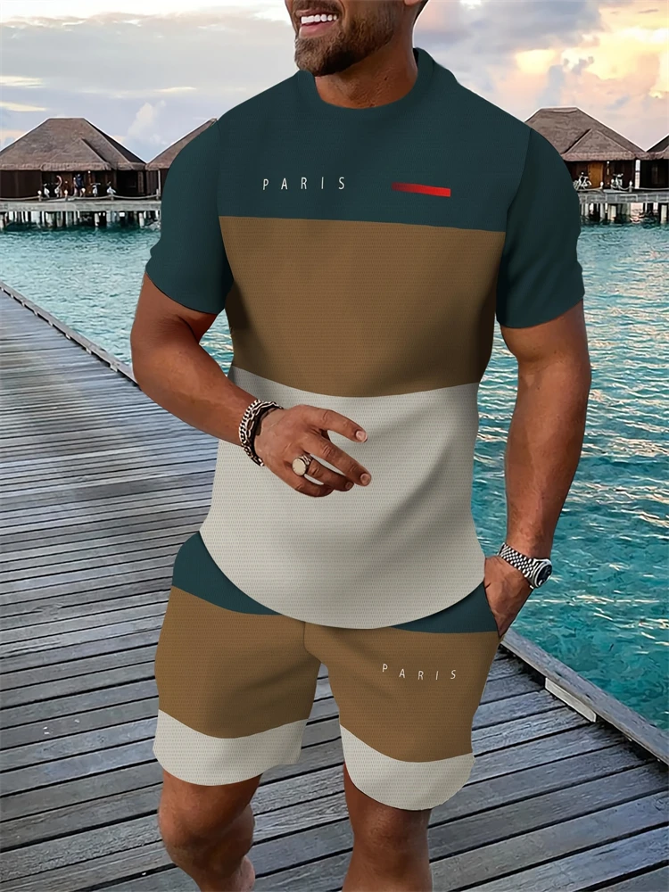 Новые летние поступления, классический мужской комплект с 3D принтом, стильная повседневная модная футболка с короткими рукавами и шорты, дорожный комплект из двух предметов
Новые летние поступления, классический мужской комплект с 3D принтом, стильная повседневная модная футболка с короткими рукавами и шорты, дорожный комплект из двух предметов