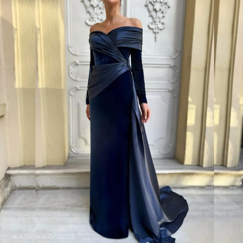 Customized Grace Pleat Off-the-shoulder Straight Long Dresses Women's Evening Dress Bespoke Occasion Elegant Party Gown
Customized Grace Pleat Off-the-shoulder Straight Long Dresses Women's Evening Dress Bespoke Occasion Elegant Party Gown